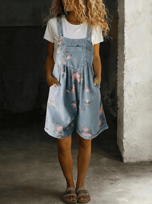 Adriana | Jumpsuit Vaquero Floral - Elena Duval