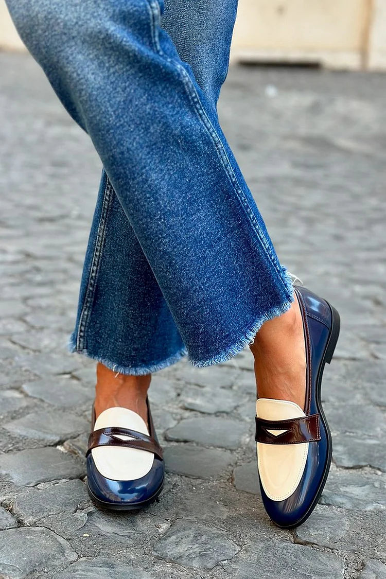 Adrienne | Women's Two Tone Slip On Loafers