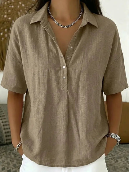 Aitana | Blusa con Cuello y Botones - Elena Duval