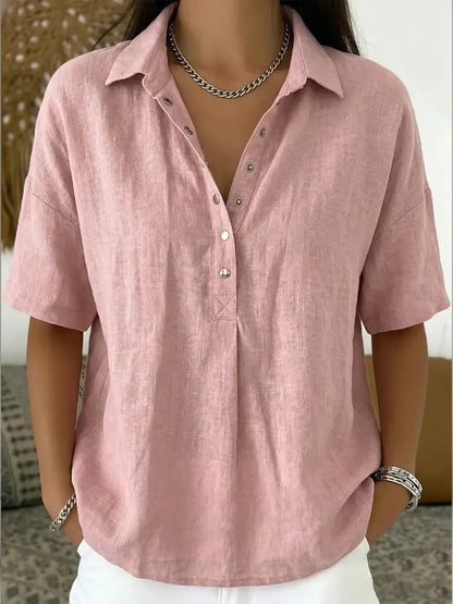 Aitana | Blusa con Cuello y Botones - Elena Duval