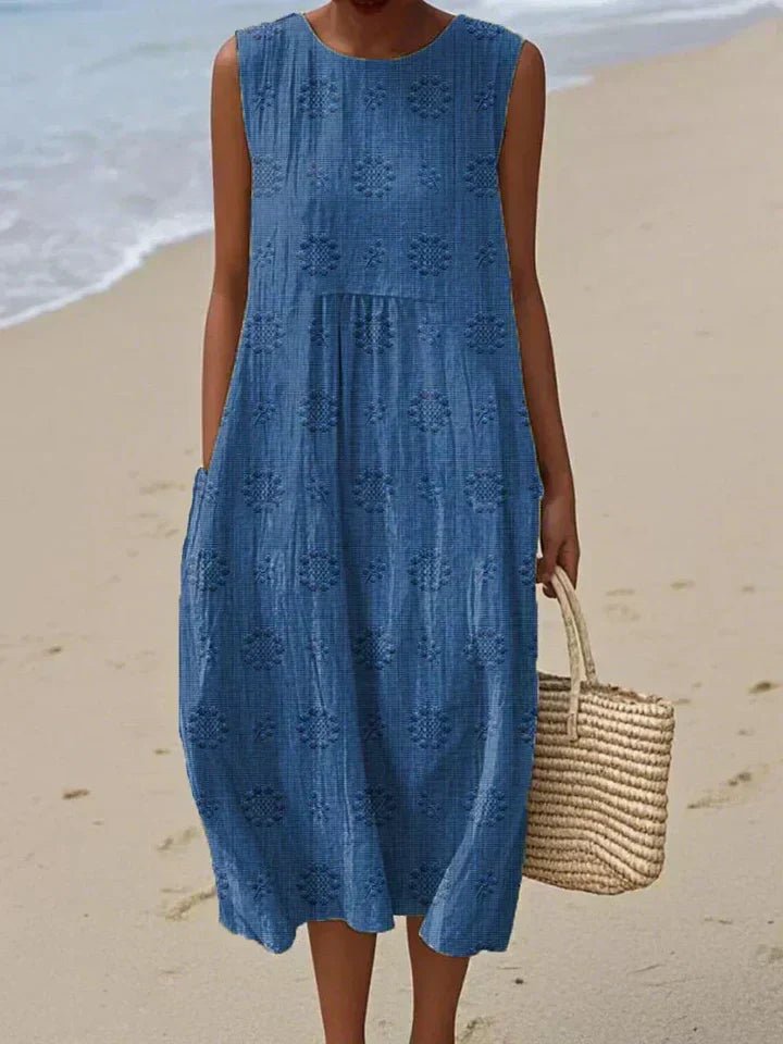 Alba | Vestido Midi Sin Mangas - Elena Duval