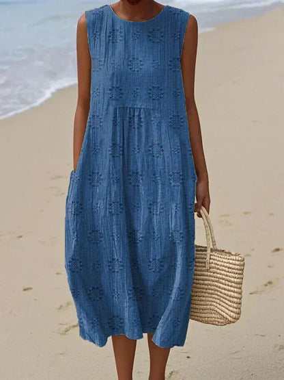 Alba | Vestido Midi Sin Mangas - Elena Duval