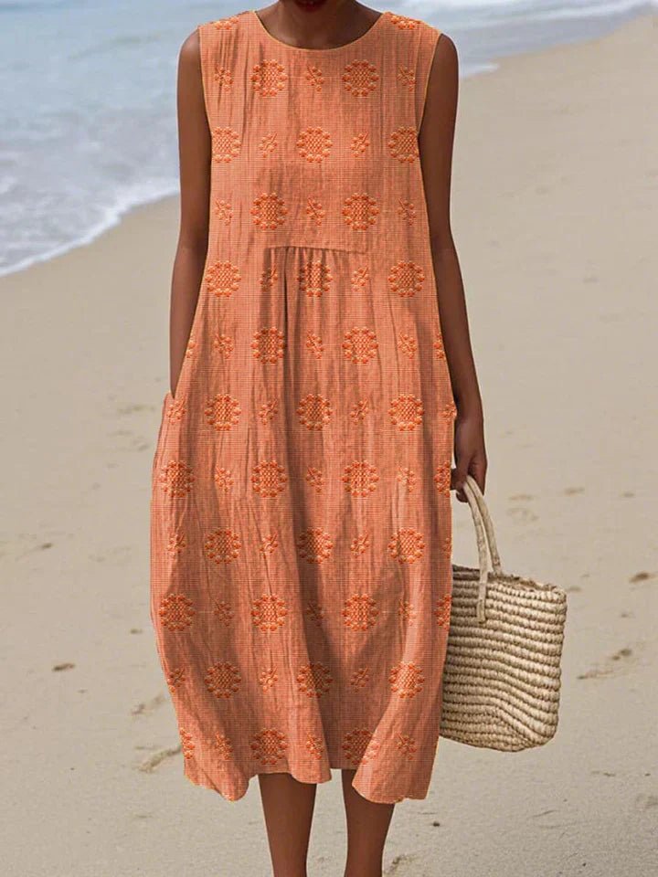 Alba | Vestido Midi Sin Mangas - Elena Duval
