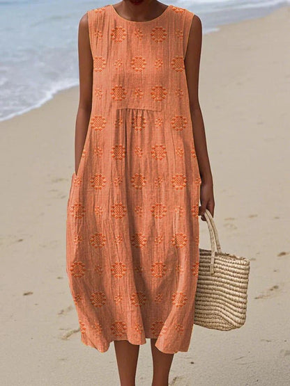 Alba | Vestido Midi Sin Mangas - Elena Duval