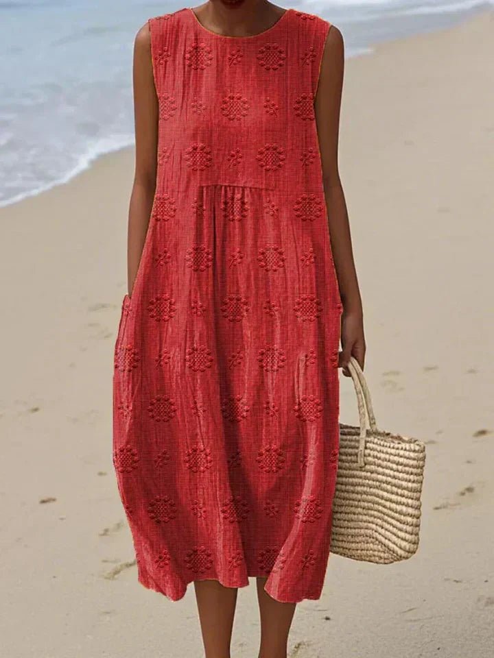 Alba | Vestido Midi Sin Mangas - Elena Duval