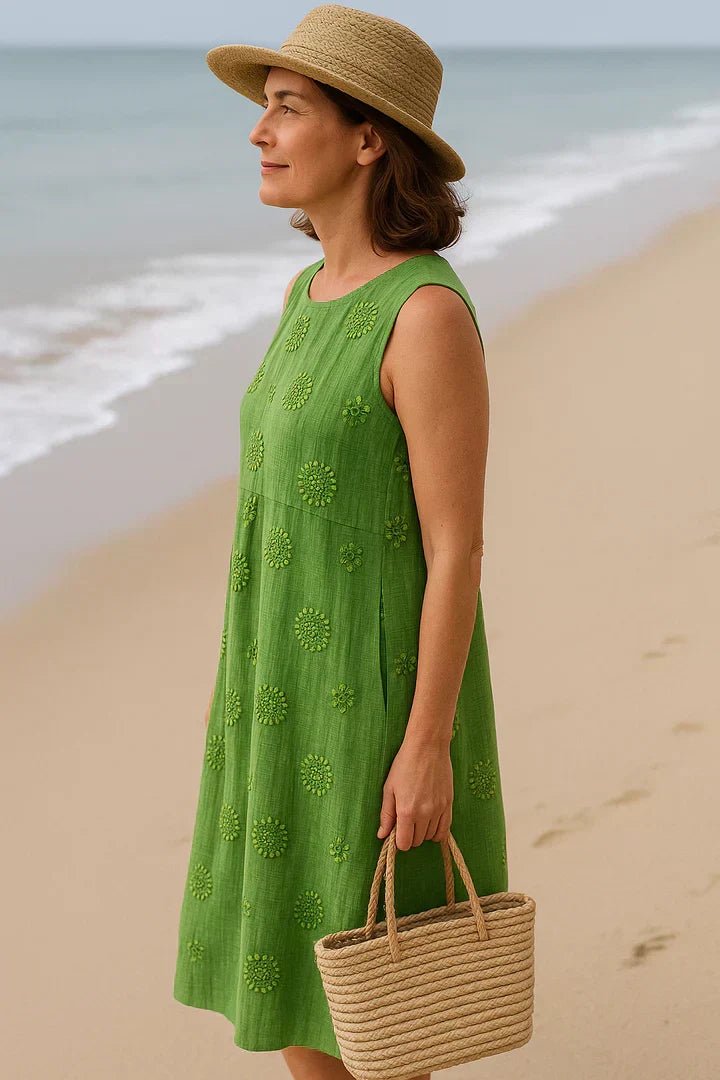 Alba | Vestido Midi Sin Mangas - Elena Duval