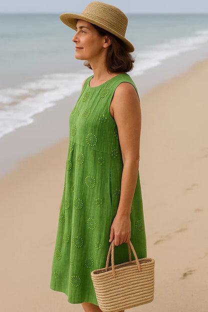 Alba | Vestido Midi Sin Mangas - Elena Duval