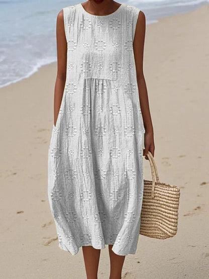 Alba | Vestido Midi Sin Mangas - Elena Duval