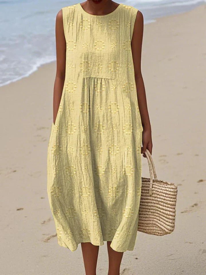 Alba | Vestido Midi Sin Mangas - Elena Duval