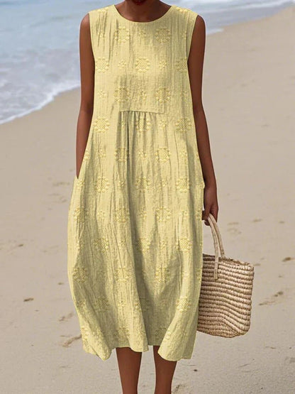Alba | Vestido Midi Sin Mangas - Elena Duval