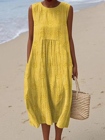 Alba | Vestido Midi Sin Mangas - Elena Duval