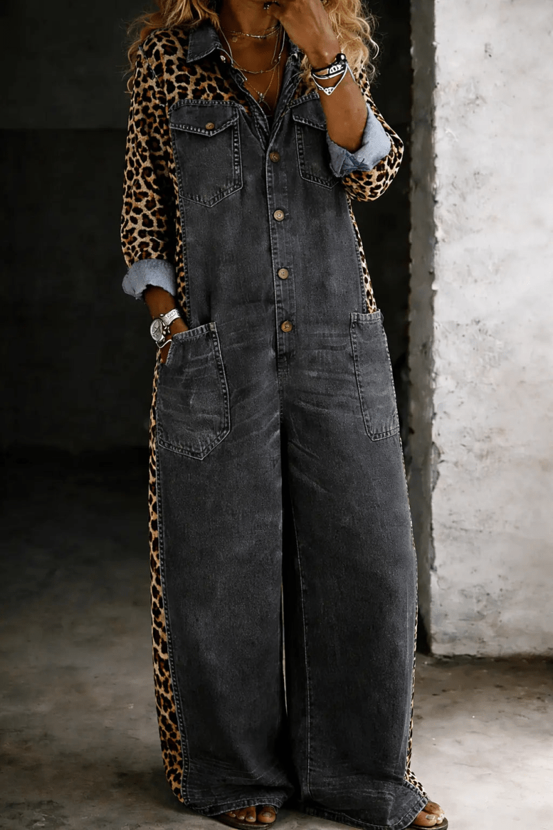 Amanda | Jumpsuit Vaquero de Manga Larga - Elena Duval