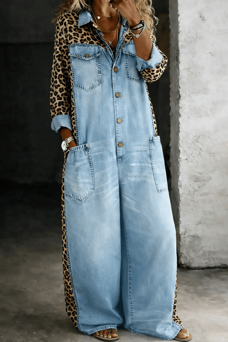 Amanda | Jumpsuit Vaquero de Manga Larga - Elena Duval