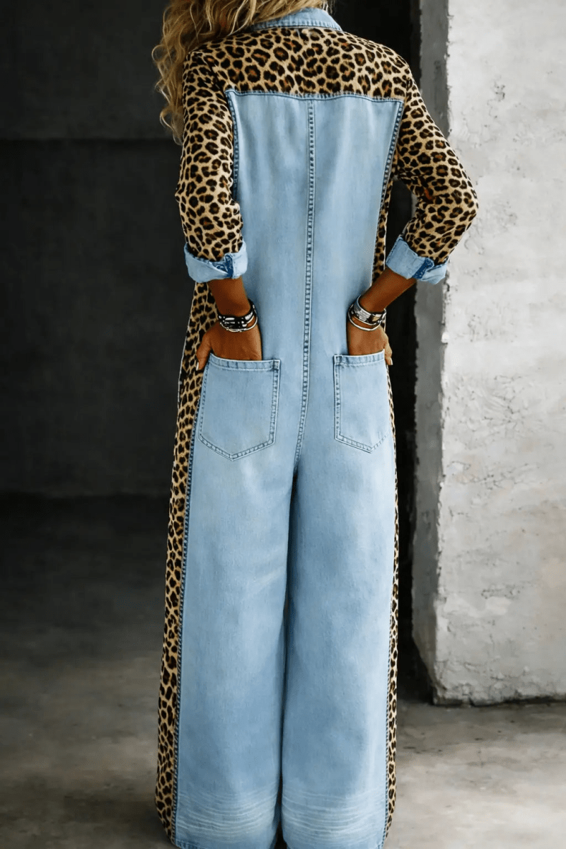 Amanda | Jumpsuit Vaquero de Manga Larga - Elena Duval
