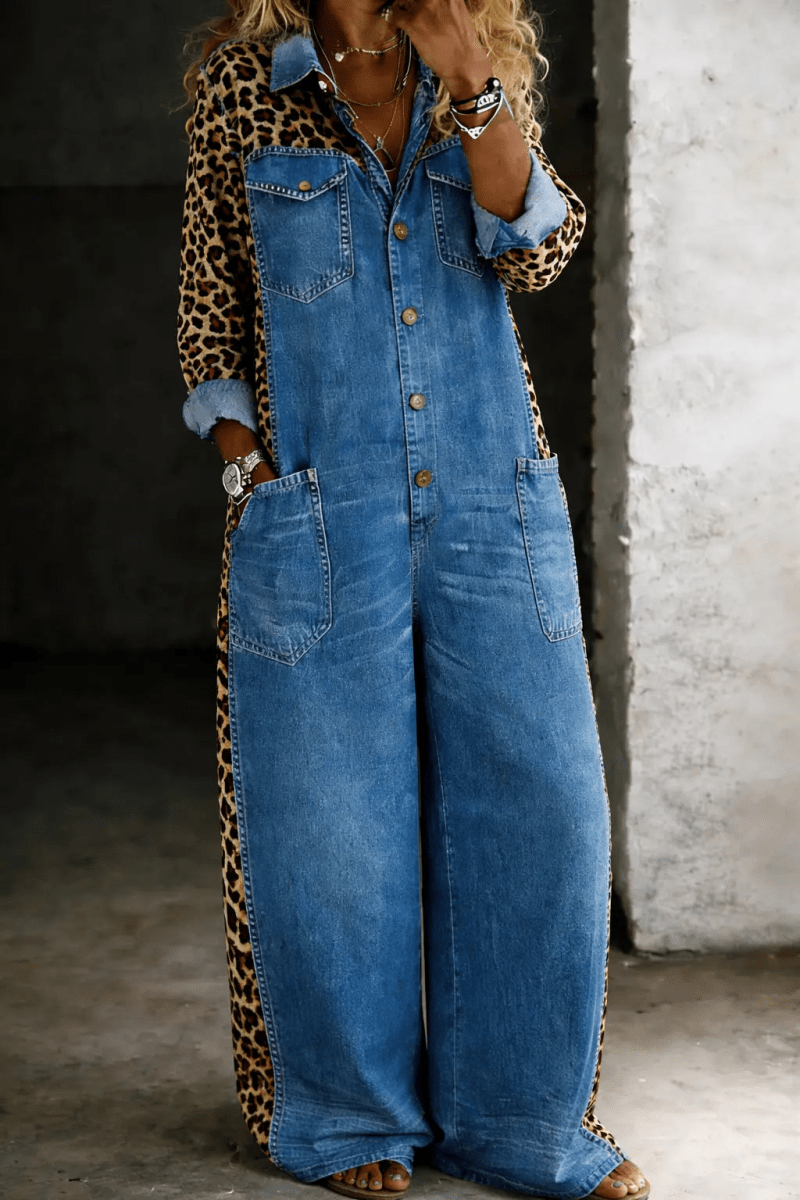 Amanda | Jumpsuit Vaquero de Manga Larga - Elena Duval