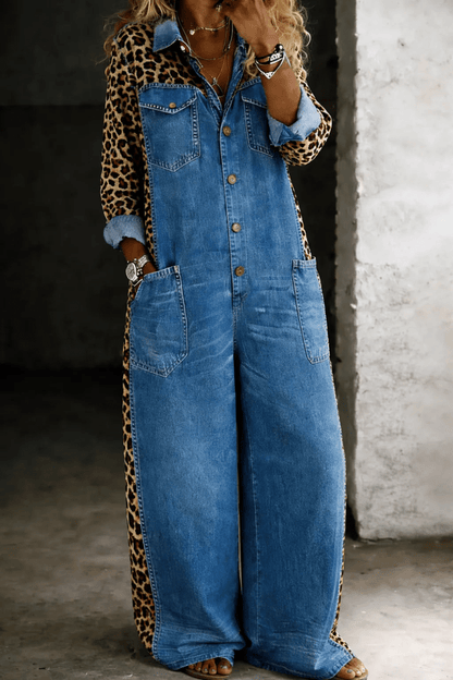 Amanda | Jumpsuit Vaquero de Manga Larga - Elena Duval