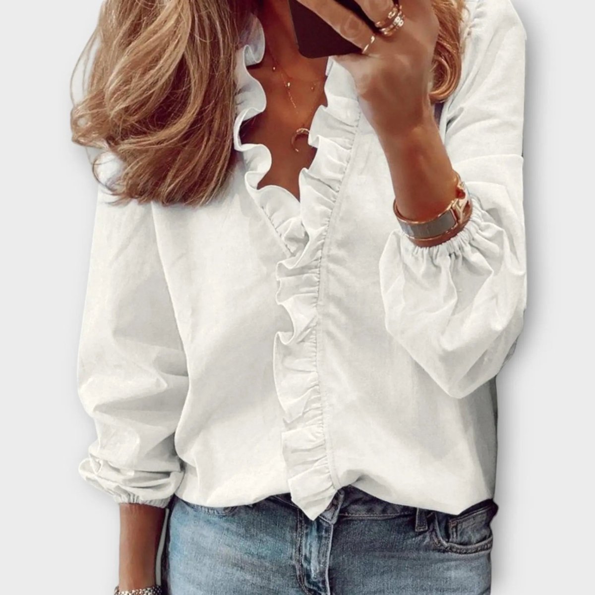 Andrea | Blusa con Volantes - Elena Duval