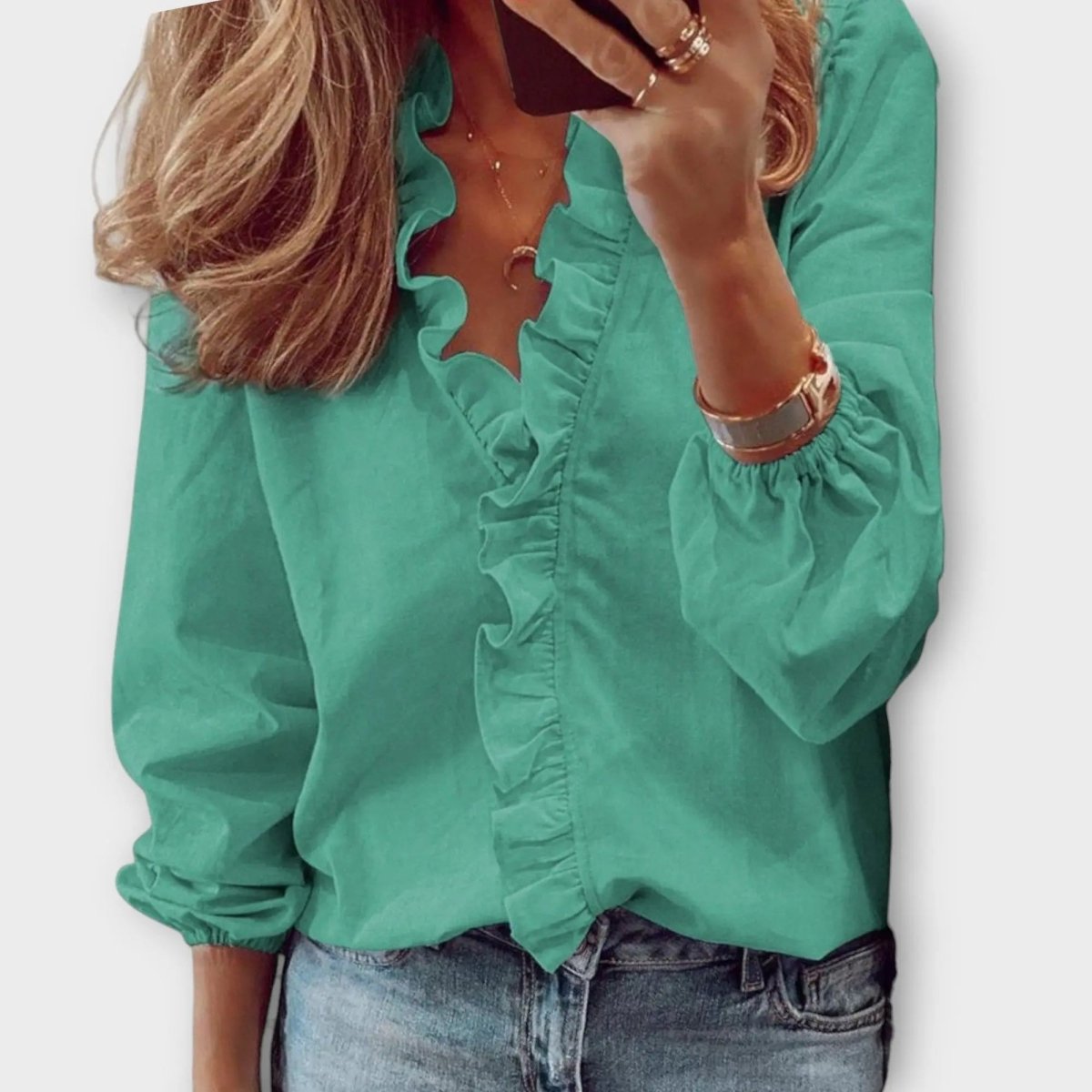 Andrea | Blusa con Volantes - Elena Duval