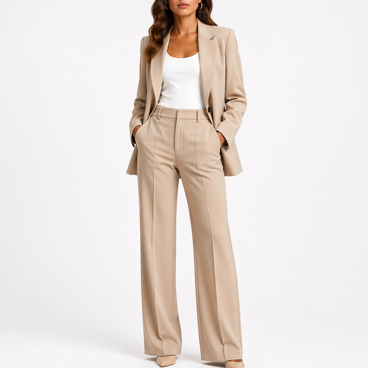 Artemisia | Women's Blazer and Straight-Leg Pants Set