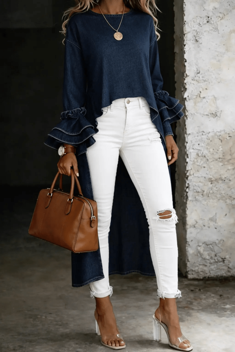 Ashley | Top Vaquero Casual - Elena Duval
