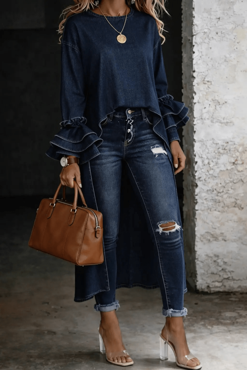 Ashley | Top Vaquero Casual - Elena Duval