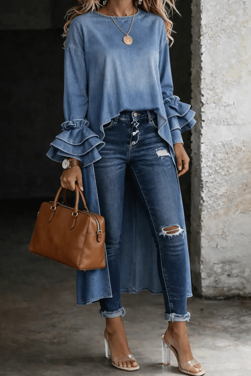 Ashley | Top Vaquero Casual - Elena Duval