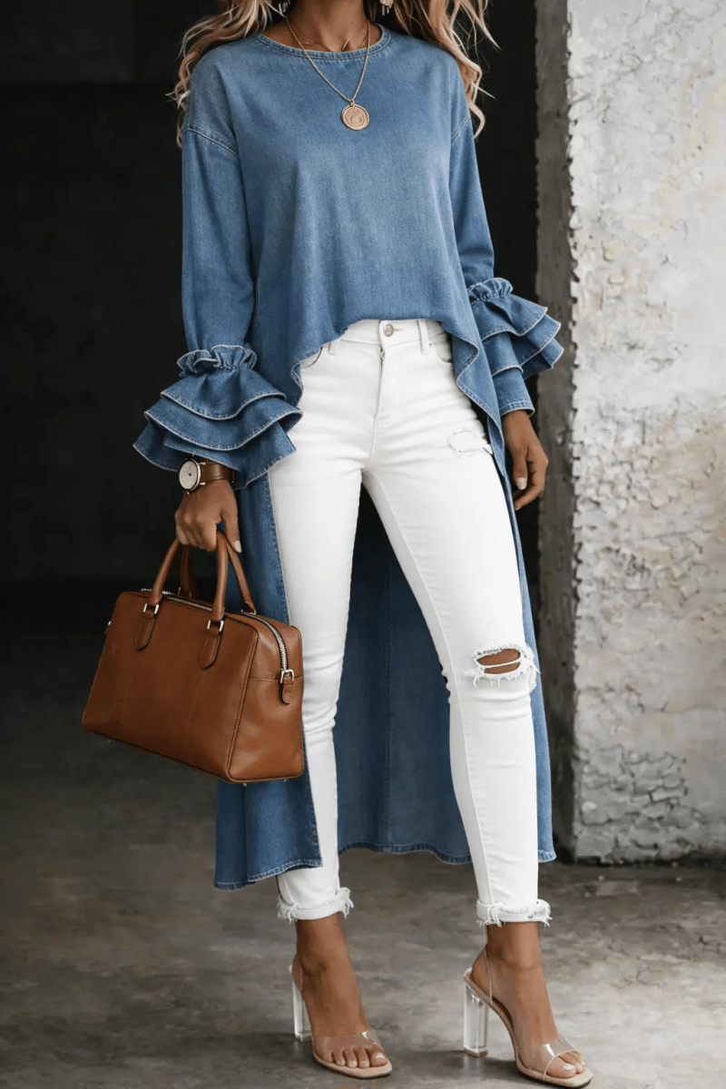 Ashley | Top Vaquero Casual - Elena Duval