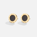 Selina – Pendientes circulares con centro negro.