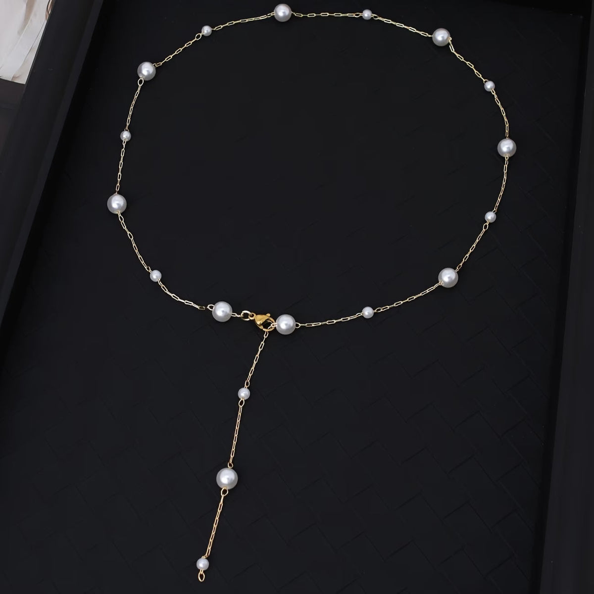 Collar de Perlas en Azul Cielo
