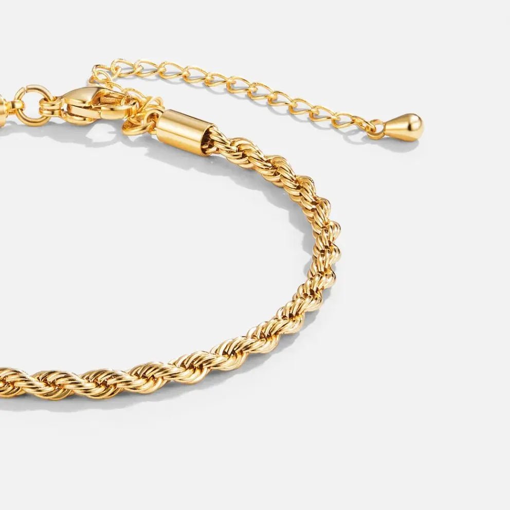 Bianca | Pulsera Dorada Trenzada - Elena Duval