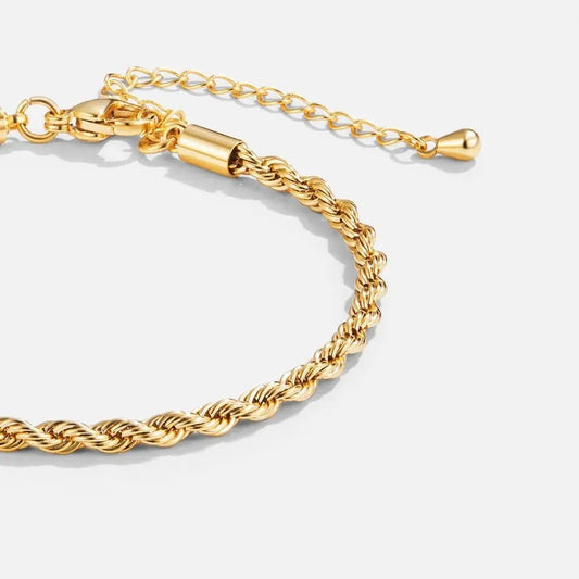 Bianca | Pulsera Dorada Trenzada - Elena Duval