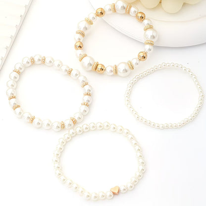 Set de 4 Pulseras de Perlas