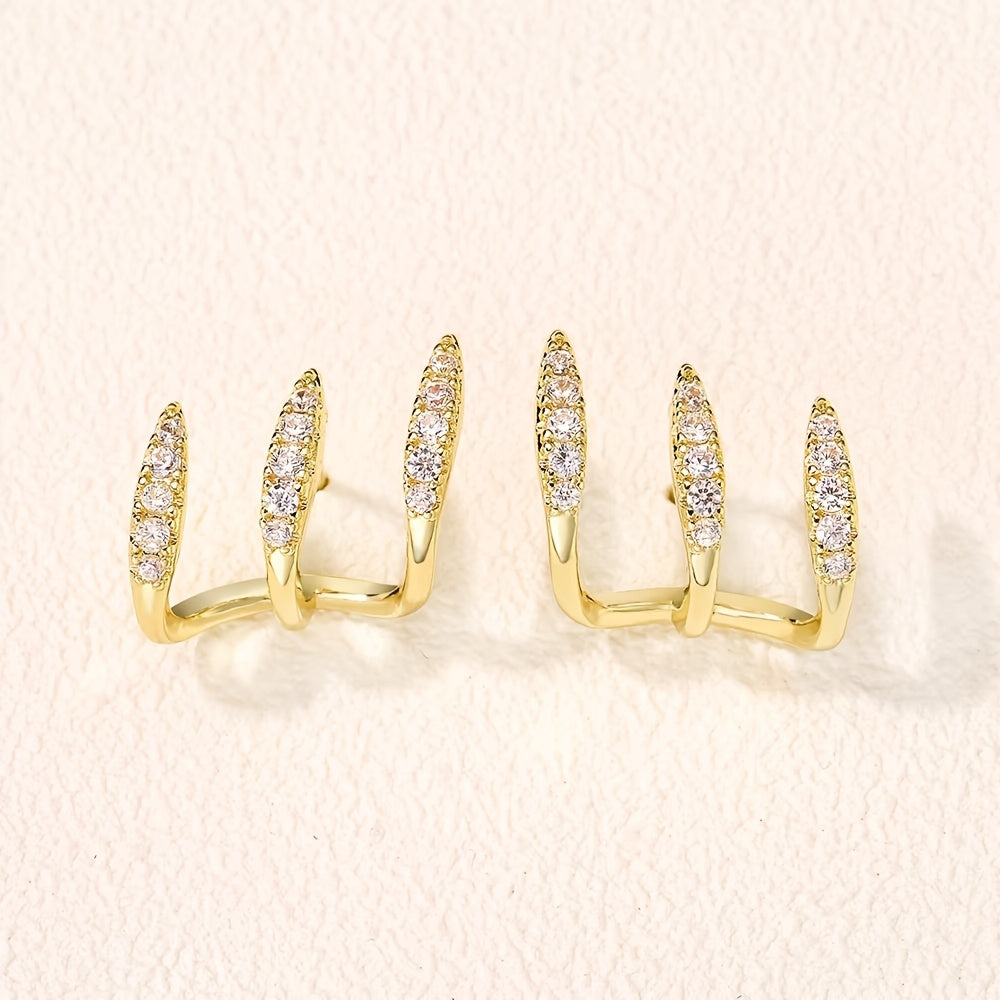 Flora | Pendiente Triple Elegante