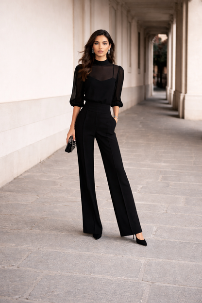 Valentina | Conjunto de Tres Piezas con Camisola de Chifón