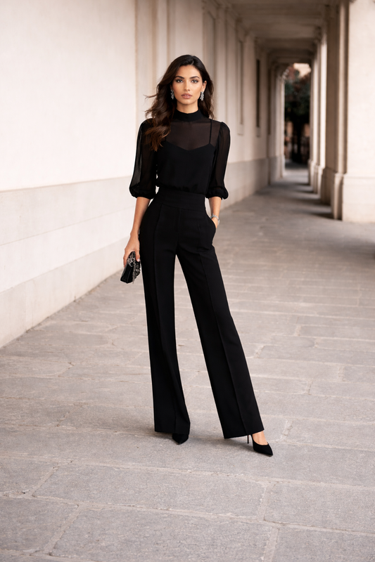 Valentina | Conjunto de Tres Piezas con Camisola de Chifón