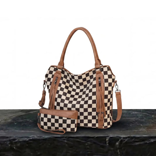 Camila | Bolso Hobo de Ajedrez - Elena Duval