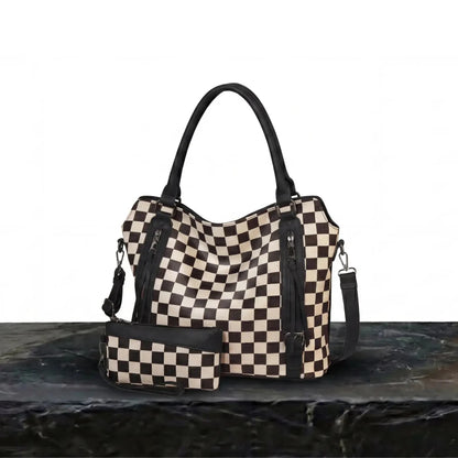 Camila | Bolso Hobo de Ajedrez - Elena Duval