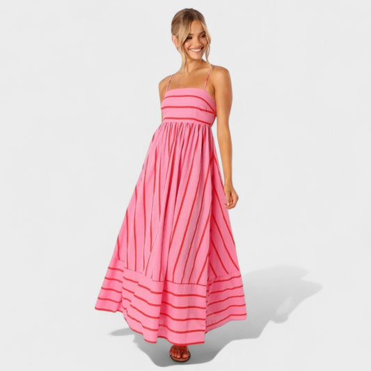 Camila - Vestido de Rayas Fresco - Elena Duval