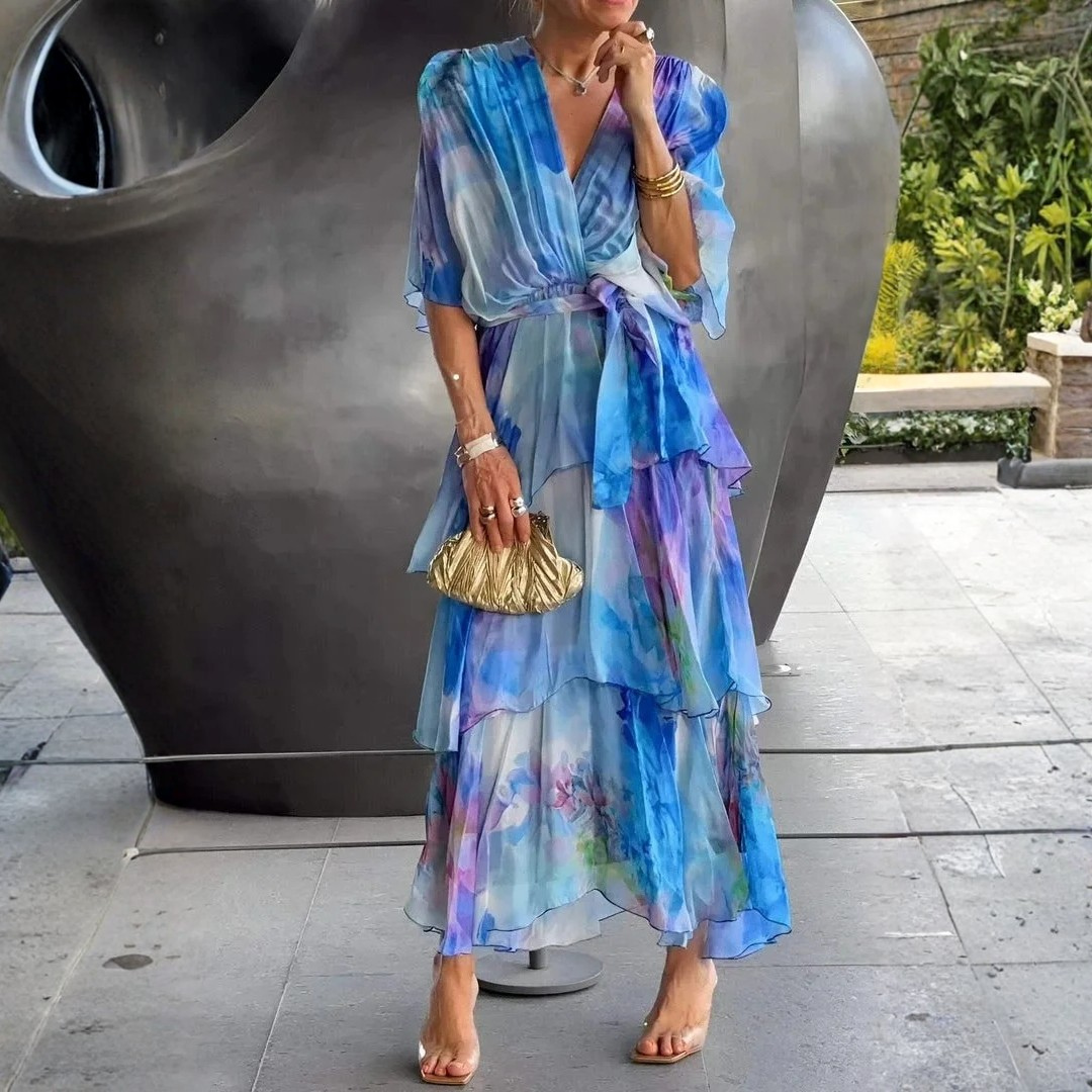 Casar | Elegante vestido de gasa - Elena Duval