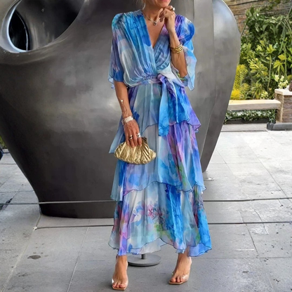 Casar | Elegante vestido de gasa - Elena Duval
