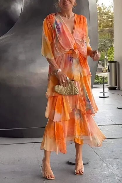 Casar | Elegante vestido de gasa - Elena Duval
