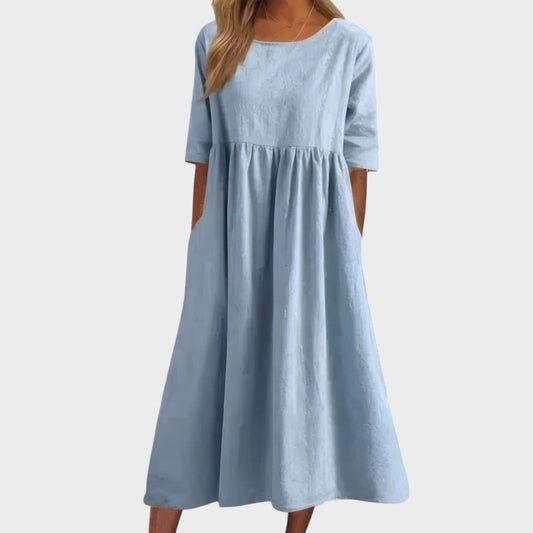 Catalina | Vestido de Algodón Favorecedor - Elena Duval