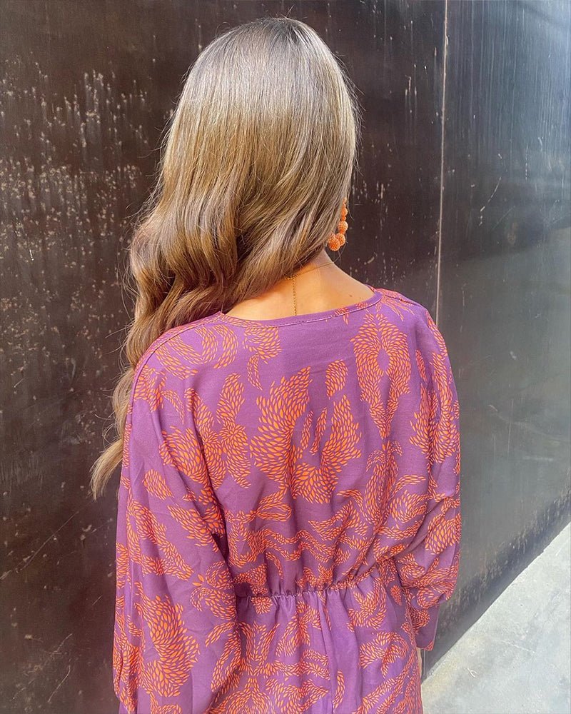 Celeste | Vestido Midi Elegancia Floral - Elena Duval