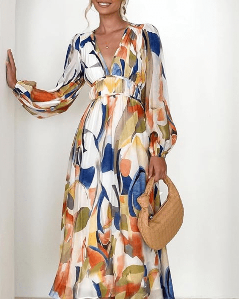 Celine | Vestido Femenino con Motivo Floral - Elena Duval