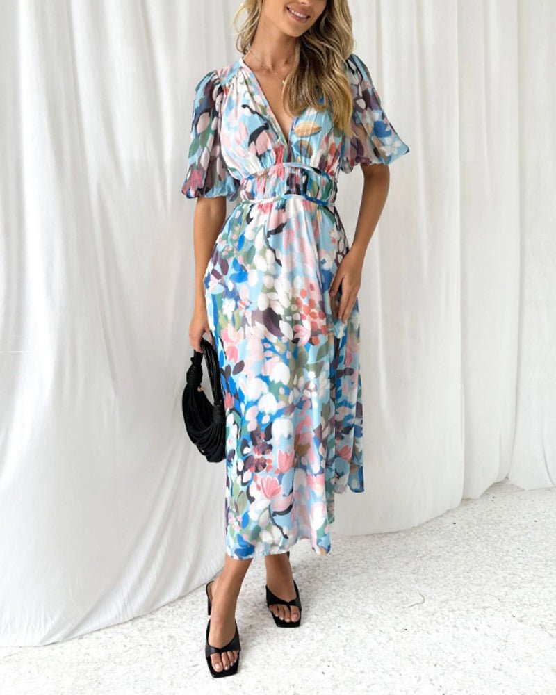 Celine | Vestido Femenino con Motivo Floral - Elena Duval