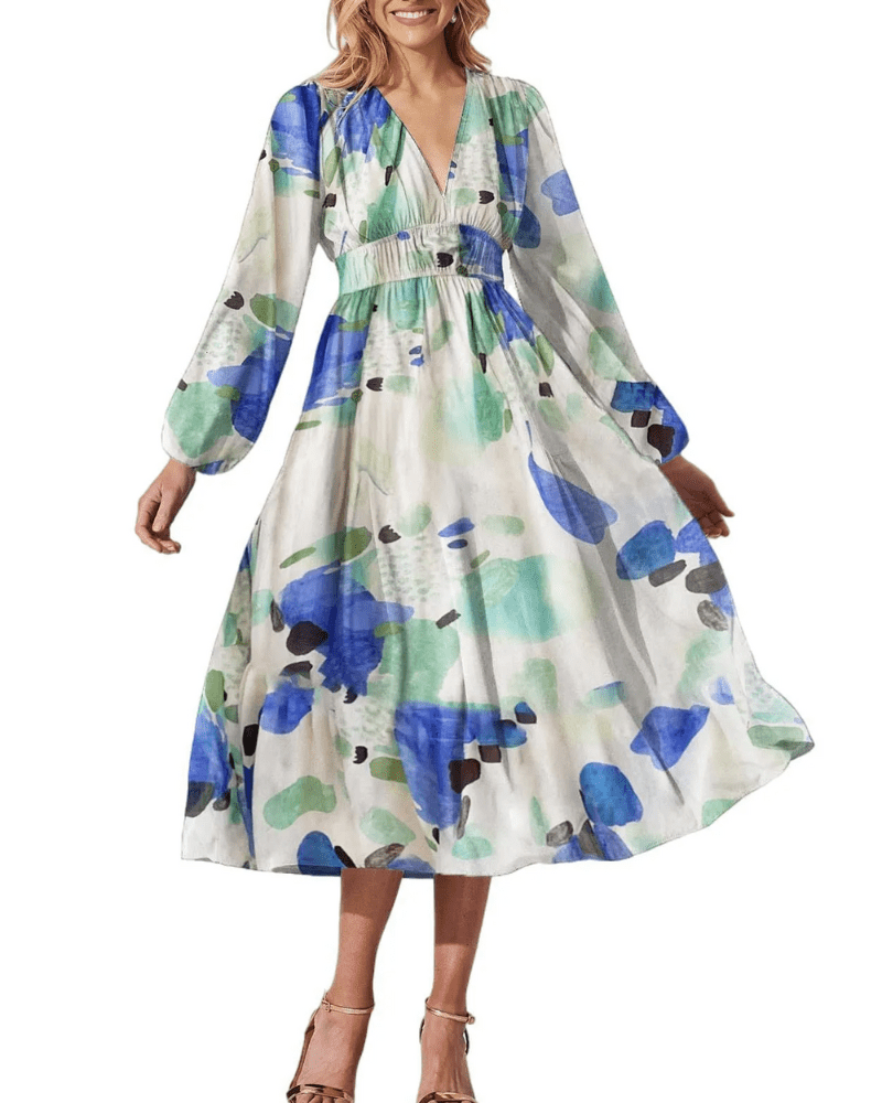 Celine | Vestido Femenino con Motivo Floral - Elena Duval