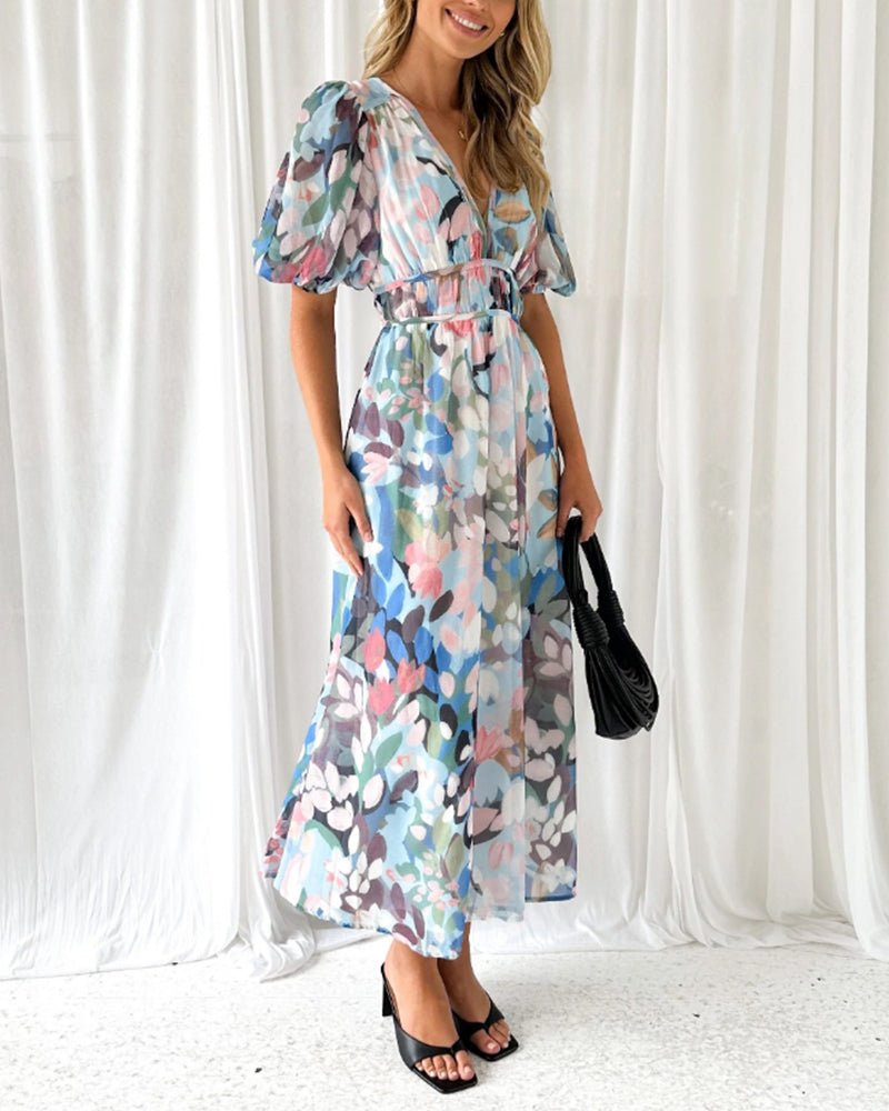 Celine | Vestido Femenino con Motivo Floral - Elena Duval