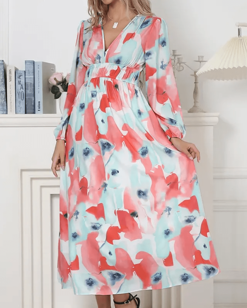Celine | Vestido Femenino con Motivo Floral - Elena Duval