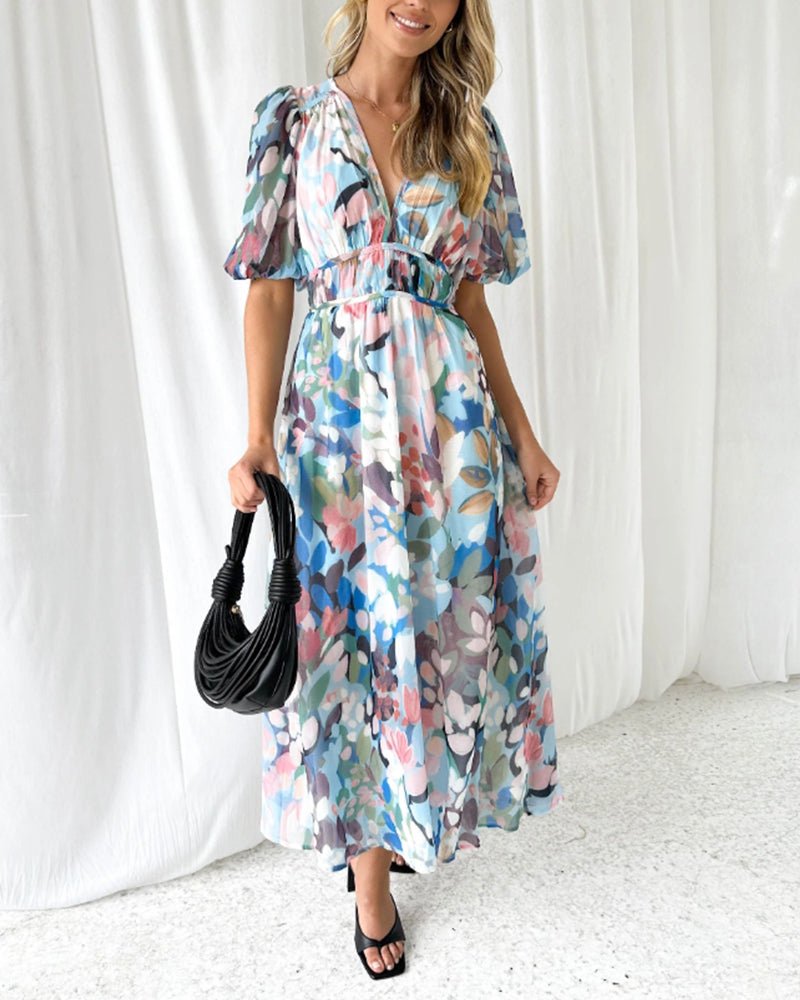 Celine | Vestido Femenino con Motivo Floral - Elena Duval