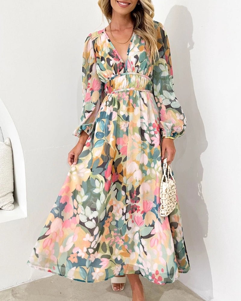 Celine | Vestido Femenino con Motivo Floral - Elena Duval